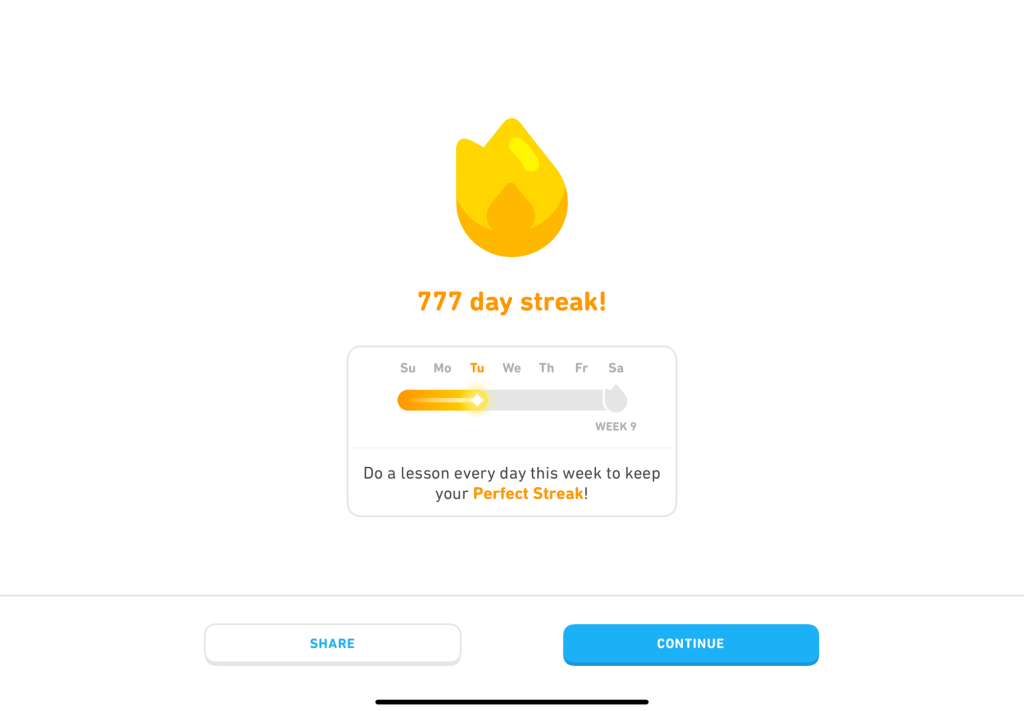 777-day Streak on Duo