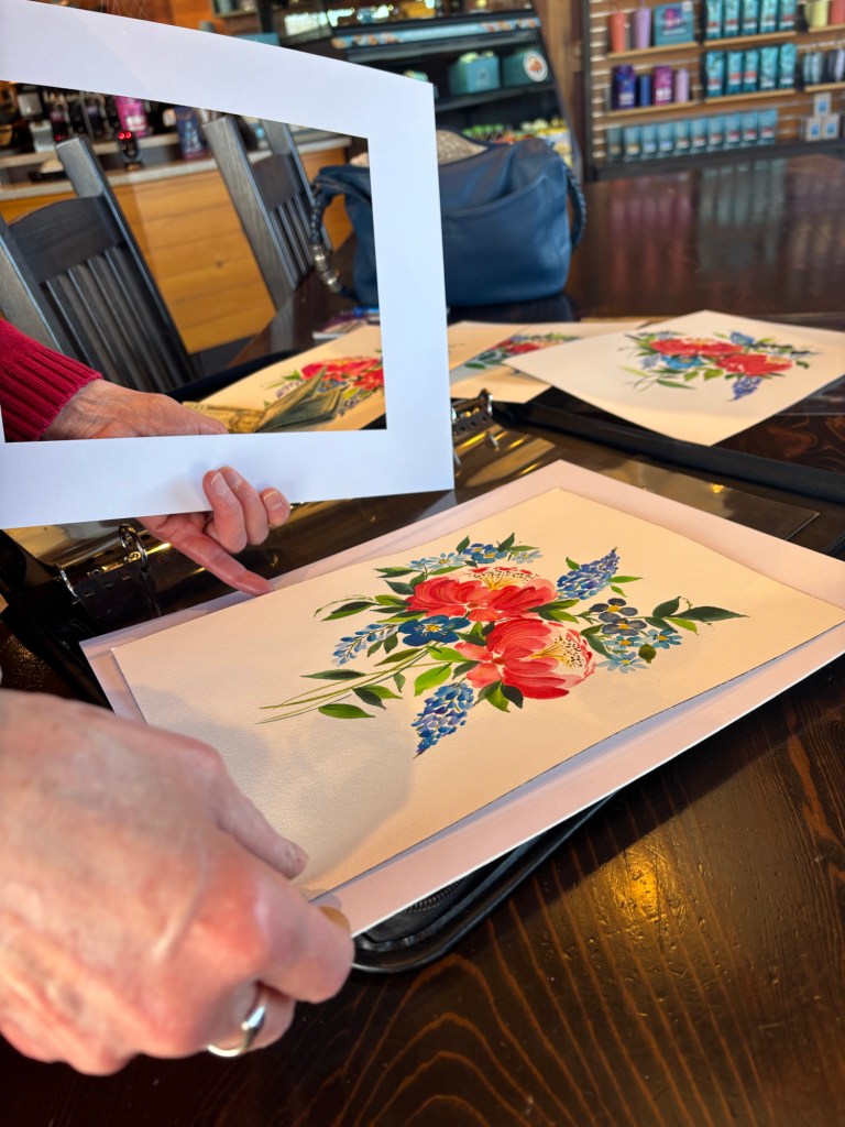 Selecting a custom watercolor.